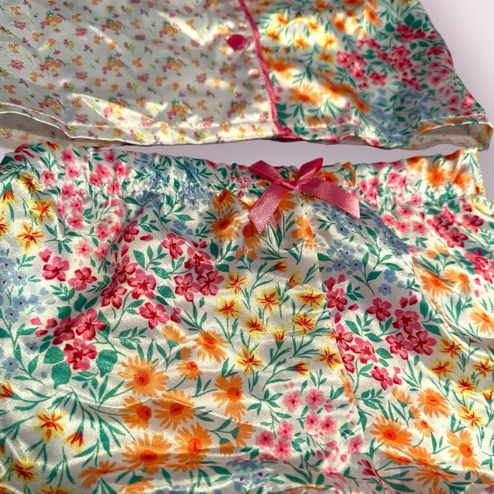 Bmagical By btween Girls Multicolor Ruffle Floral Kids Pajama Set Size 5